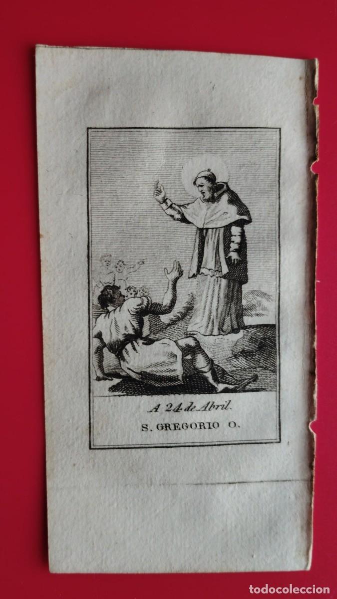 Arte: SAN GREGORIO.-OBISPO.-GRABADO.-A&Ntilde;O 1819.
