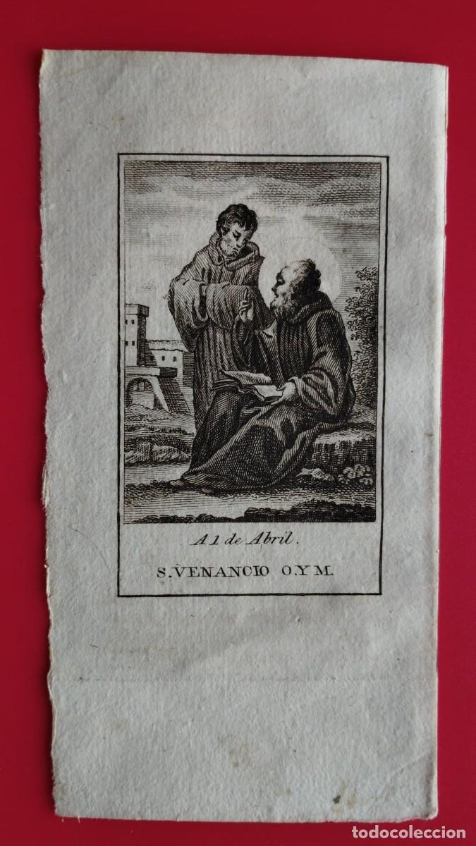 Arte: SAN VENANCIO.-OBISPO Y MARTIR.-GRABADO.-A&Ntilde;O 1819.