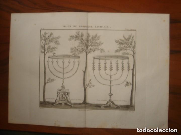 Arte: ESPL&Eacute;NDIDO GRABADO VISI&Oacute;N DE LA PROFEC&Iacute;A DE ZACARIAS, ORIGINAL, PARIS, CALMET,1836.
