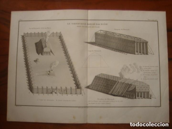 Arte: ESPL&Eacute;NDIDO GRABADO TABERN&Aacute;CULO EN EL MONTE SINA&Iacute;,MOIS&Eacute;S, ORIGINAL, PARIS, CALMET,1836.