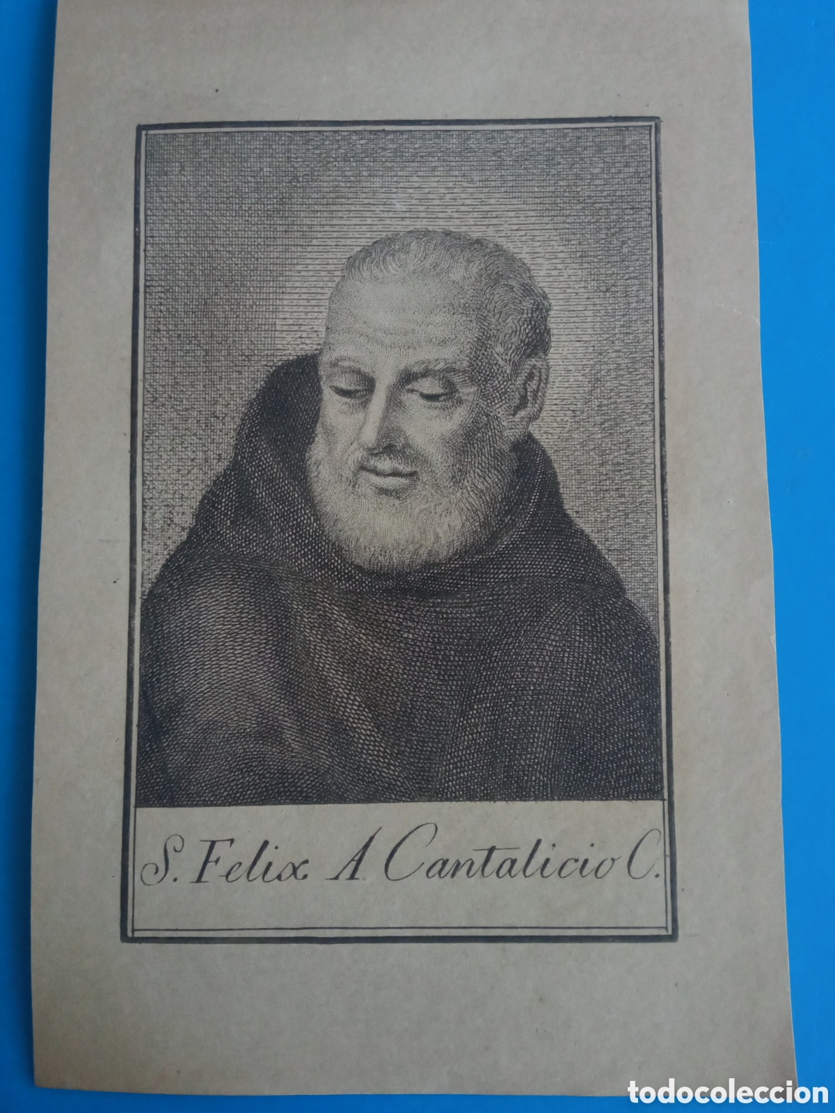 Arte: Antiguo grabado religioso, mide 16,8x10,7 cm