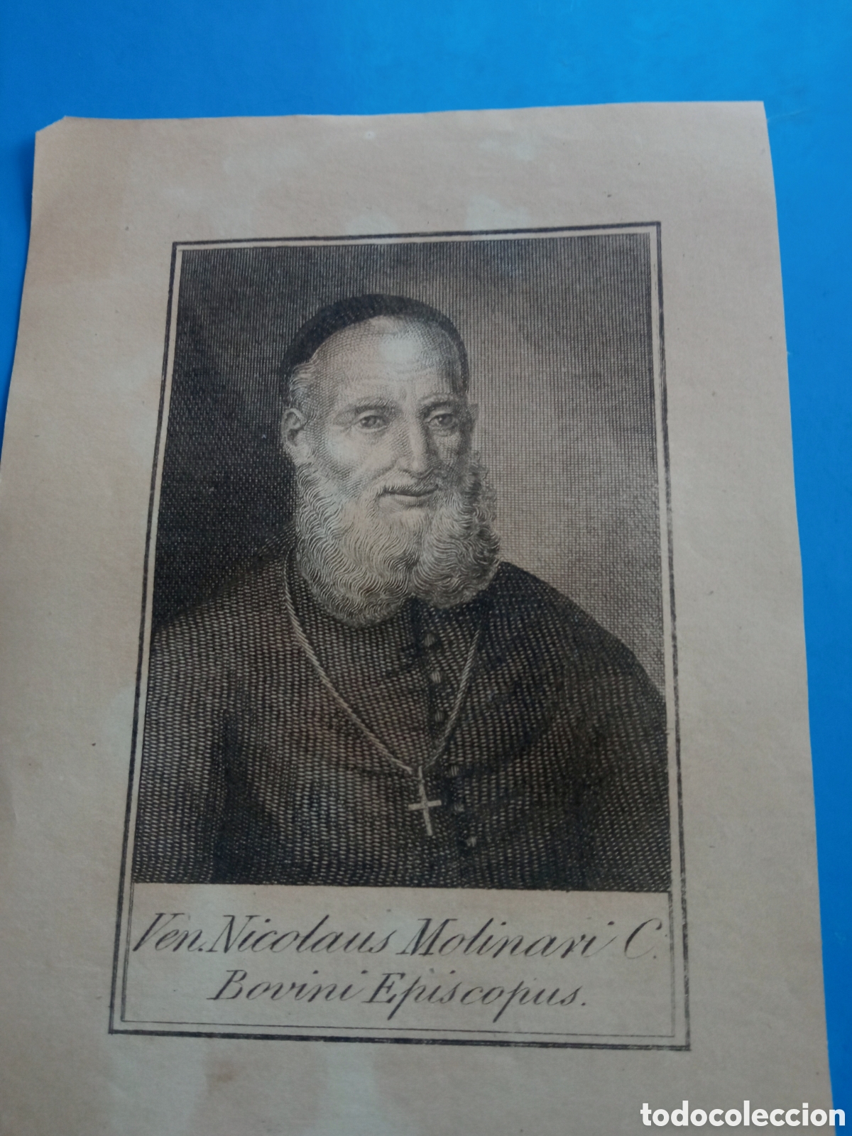 Arte: Antiguo grabado religioso, mide 16,7x12cm - Foto 2