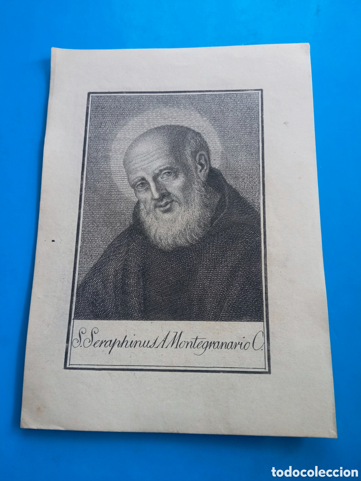 Arte: Antiguo grabado religioso, mide 16,6x12 cm