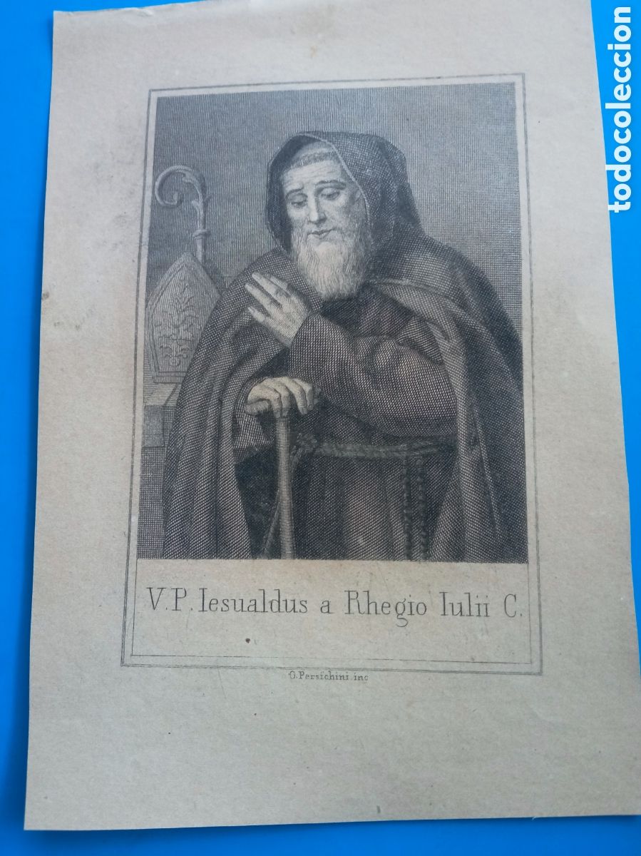 Kunst: Antiguo grabado religioso, mide 16,5x11,3 cm