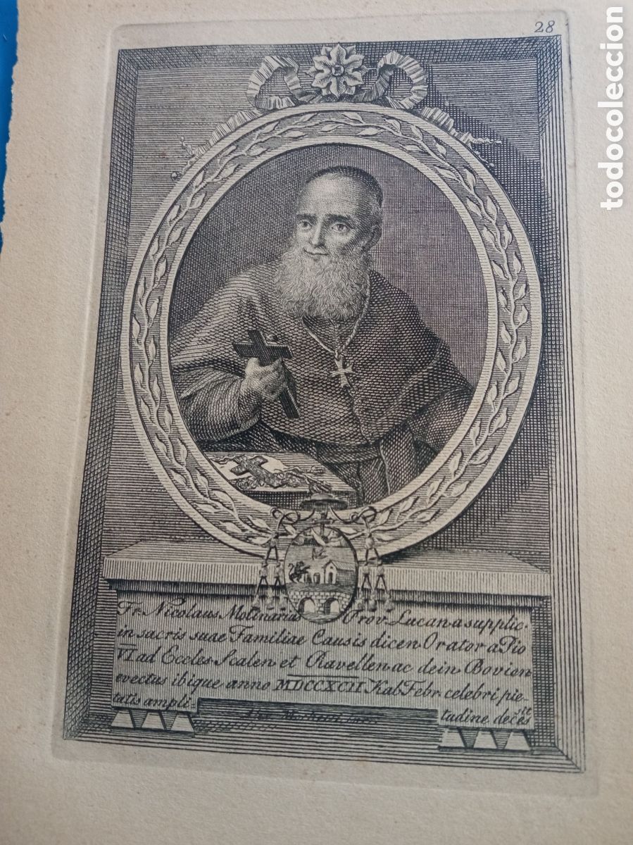 Arte: Antiguo grabado religioso, mide 16,8x12 cm - Foto 2