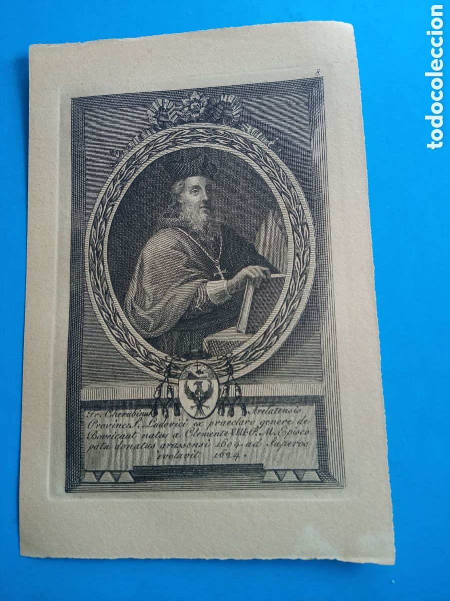 Arte: Antiguo grabado religioso, mide 16,8x11,1cm