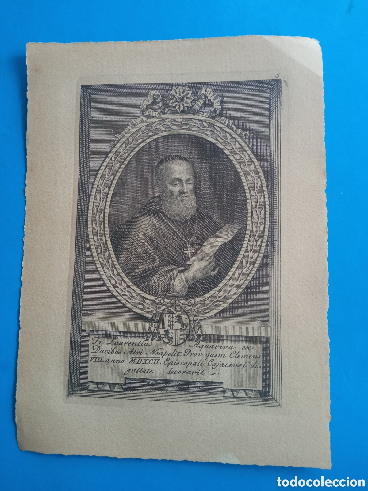 Arte: Antiguo grabado religioso, mide 16,7x12,2 cm