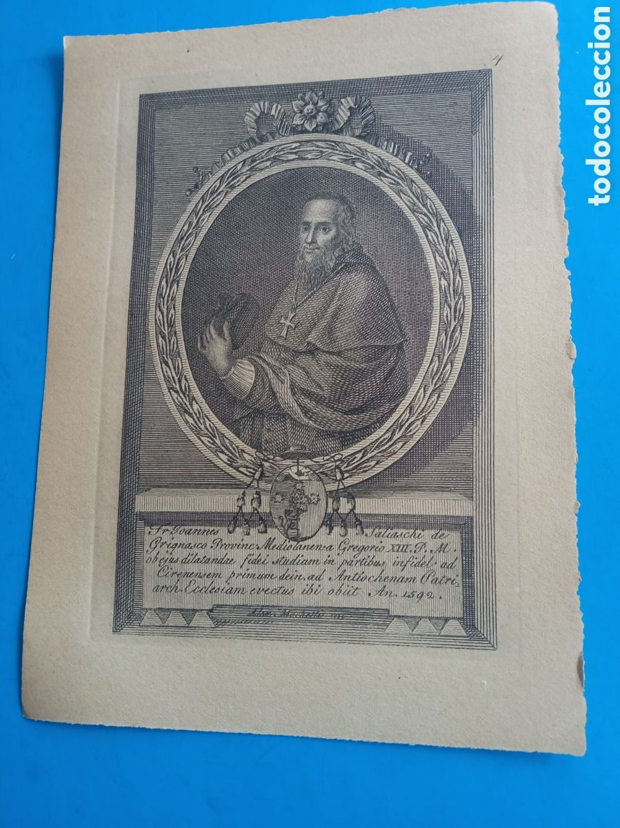 Arte: Antiguo grabado religioso, mide 16,5x12 cm