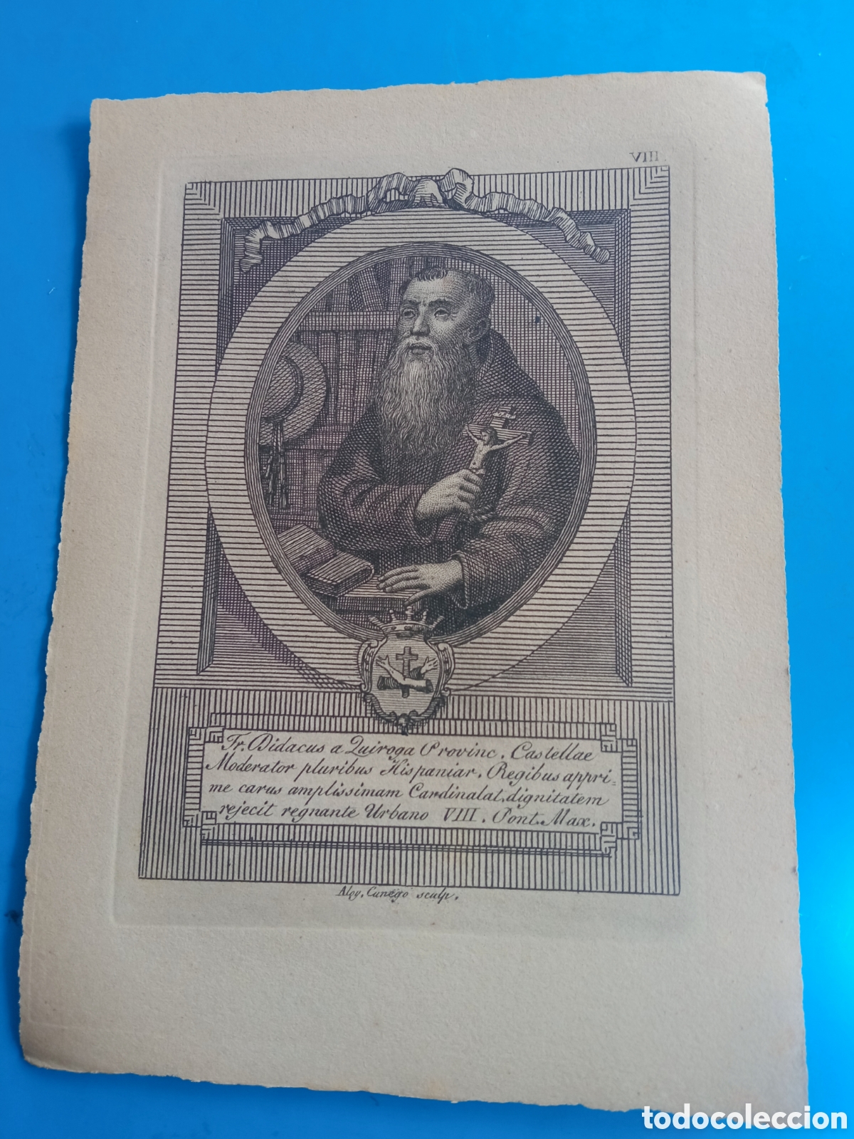 Arte: Antiguo grabado religioso, mide 16,9x12,1cm
