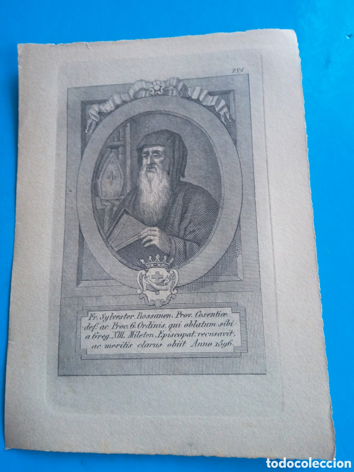 Arte: Antiguo grabado religioso, mide 16, 6x12cm