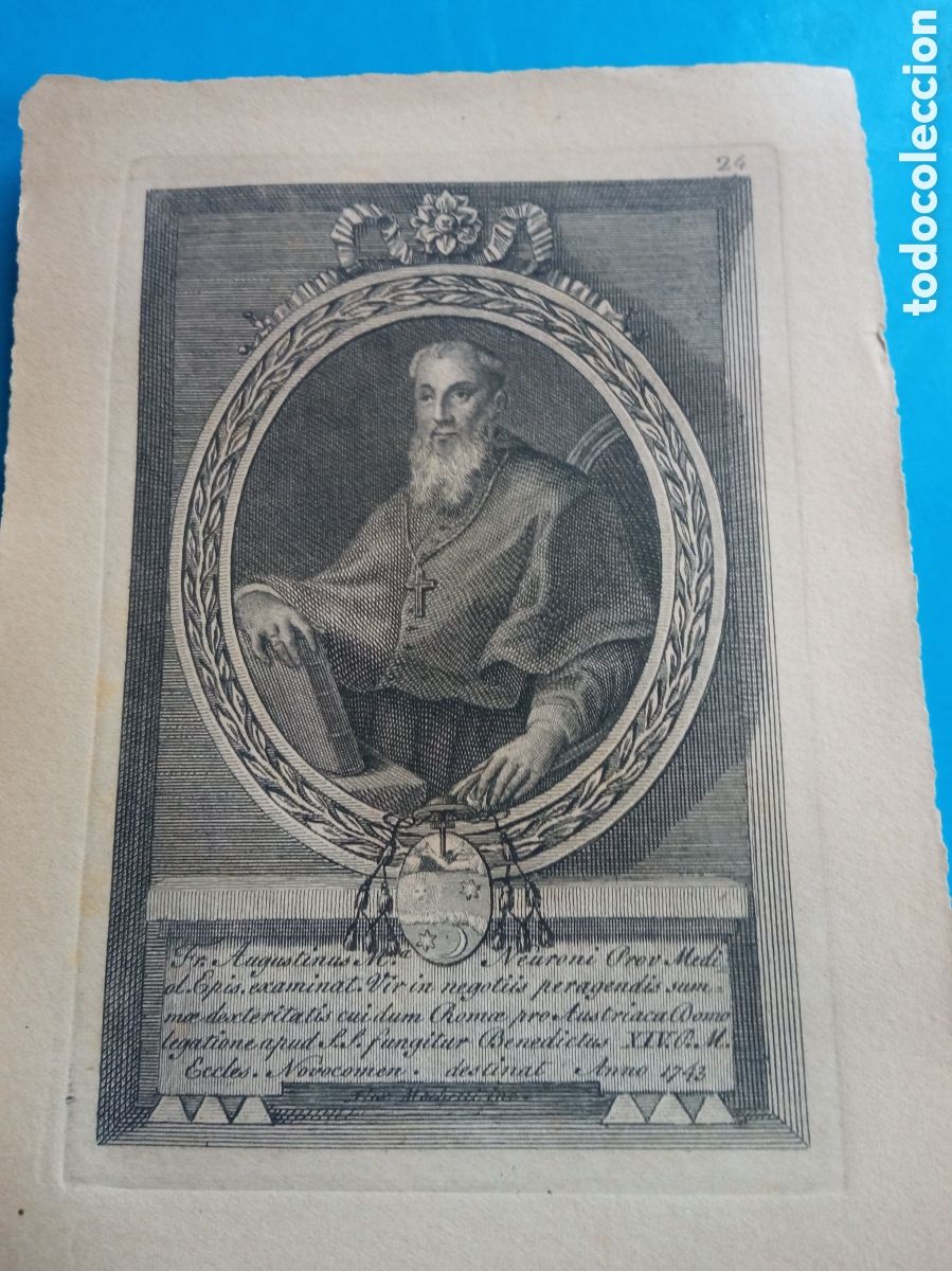 Arte: Antiguo grabado religioso, mide 16,7x12,1 cm