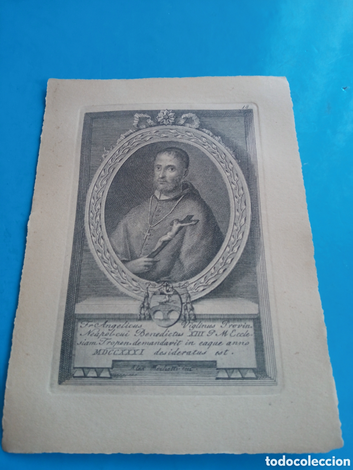 Arte: Antiguo grabado religioso, mide 16,8X12,1 cm