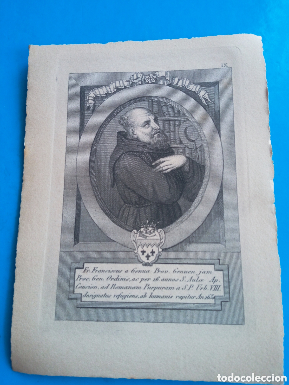 Arte: Antiguo grabado religioso, mide 16,4x12,4 cm