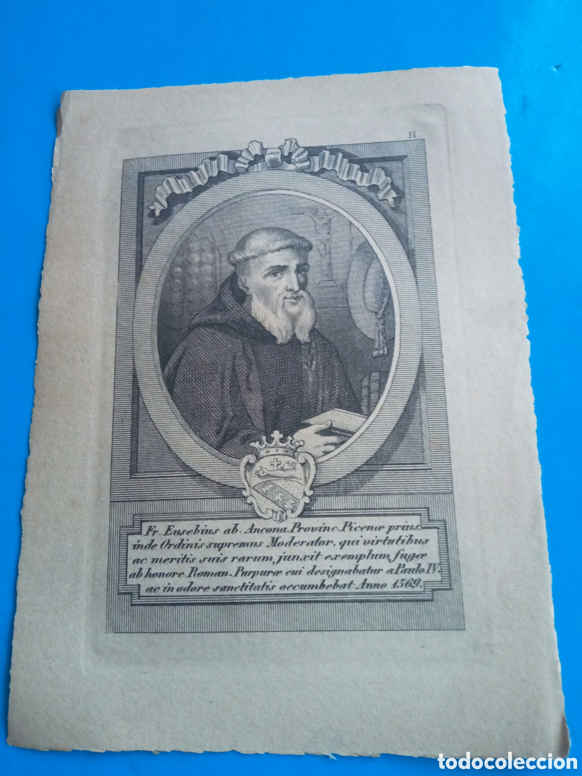 Arte: Antiguo grabado religioso, mide 16,6x12 cm