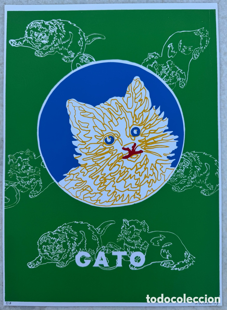 Arte: Alfredo Alca&iacute;n. Gato (Animales Salvajes, Animales Dom&eacute;sticos)