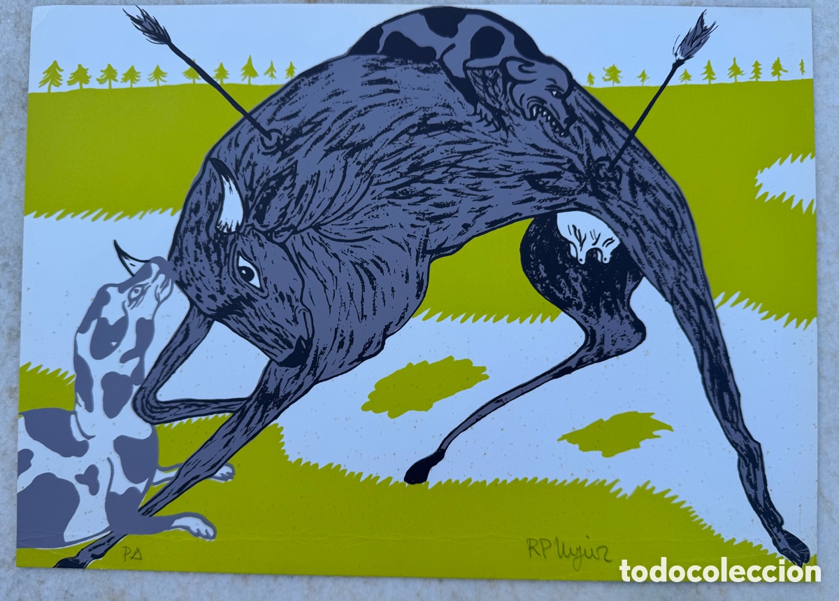 Arte: Rafael P&eacute;rez M&iacute;nguez. Animales Salvajes, Animales Dom&eacute;sticos, 1973