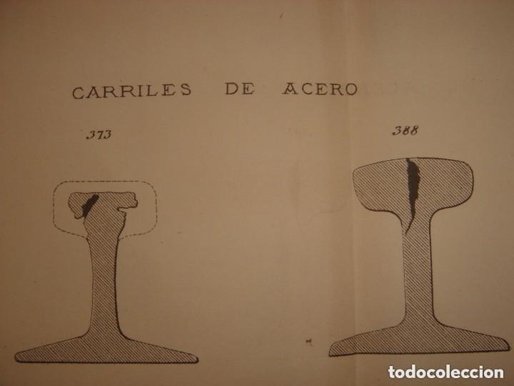 Arte: GRABADO TECNOLOG&Iacute;A, SIGLO XIX, FERROCARRILES, CARRILES DE ACERO, ORIGINAL, MADRID, 1879.