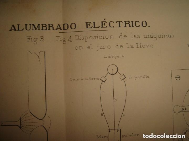 Arte: GRABADO TECNOLOG&Iacute;A, SIGLO XIX, ALUMBRADO EL&Eacute;CTRICO, ORIGINAL, MADRID, 1879.