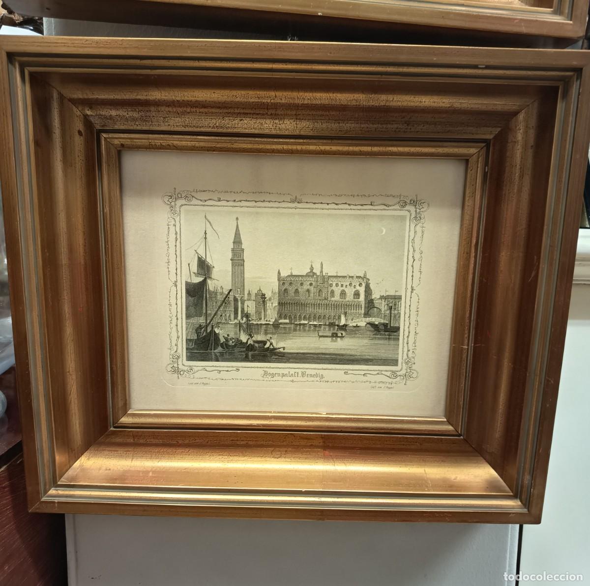 Arte: Cuadro grabado Palacio Ducal Venecia