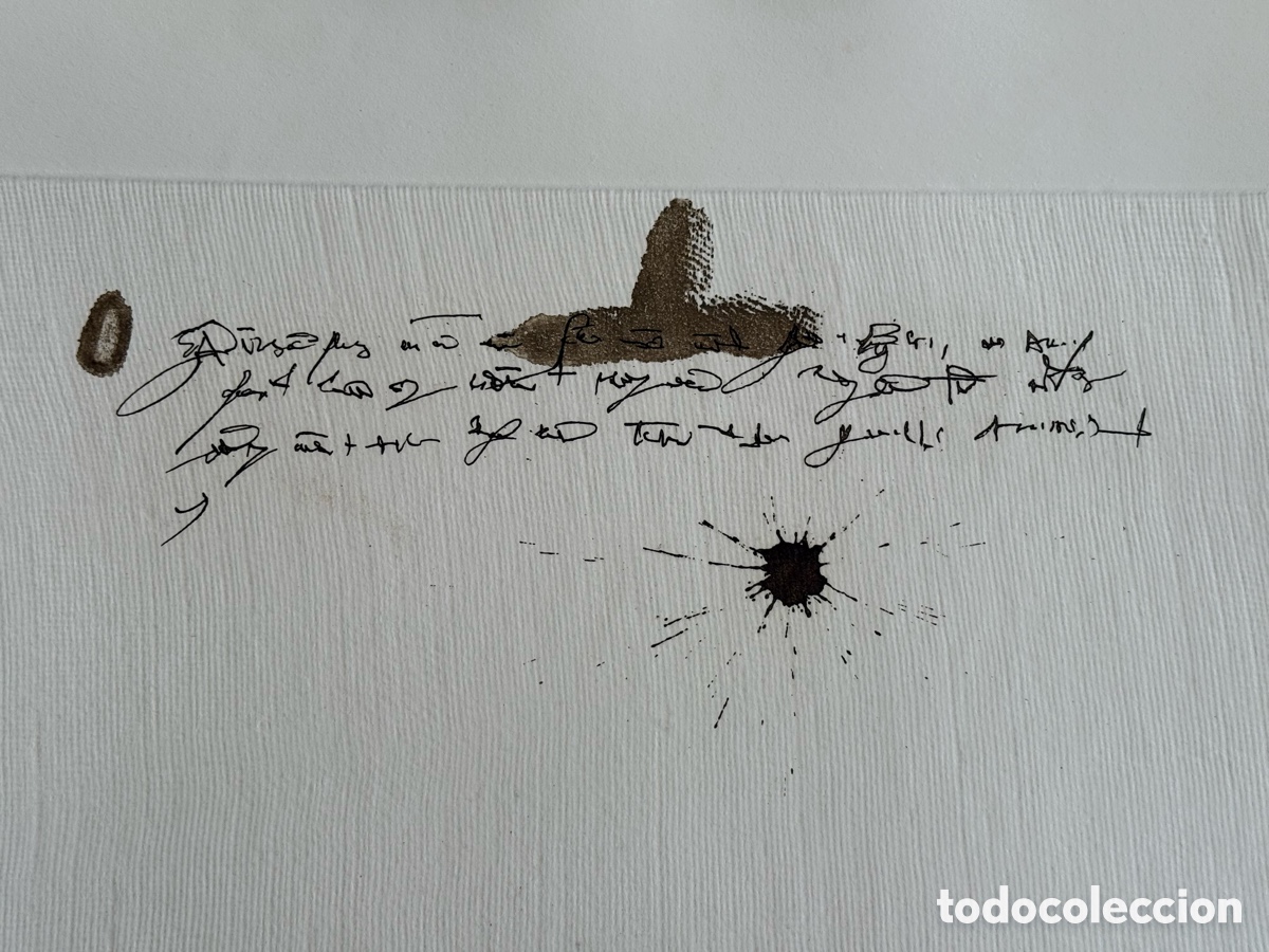Arte: Antoni T&agrave;pies (1923-2012) &ndash; Aguafuerte original firmado y numerado 58/99 &ndash; 1982 &ndash; 56 x 76 cm