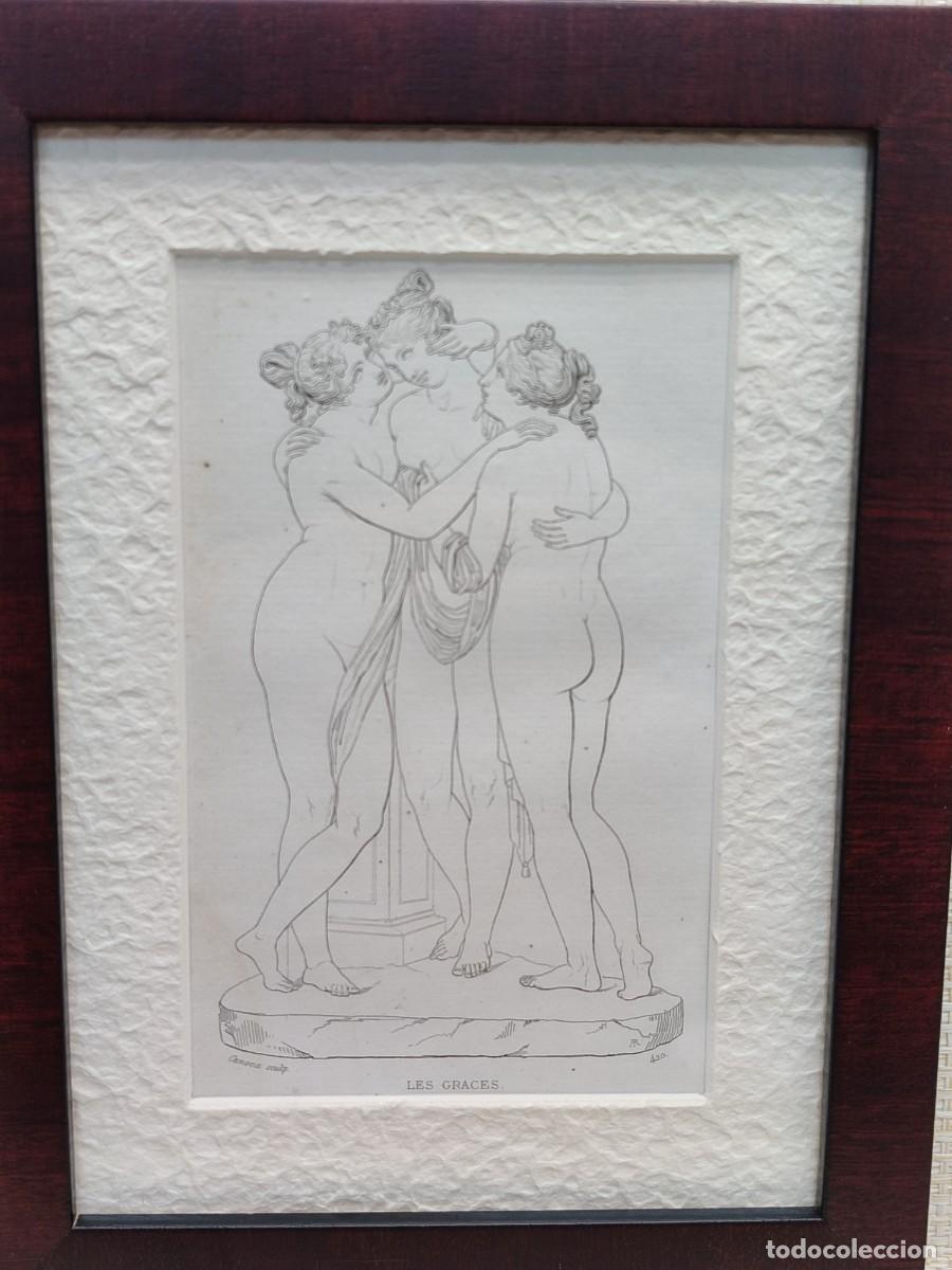 Arte: Las tres gracias. Canova. Musee de peinture et de sculpture. Reveil. S. XIX. cuadro. Mitologia