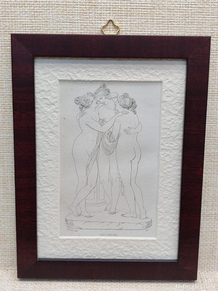 Arte: Las tres gracias. Canova. Musee de peinture et de sculpture. Reveil. S. XIX. cuadro. Mitologia