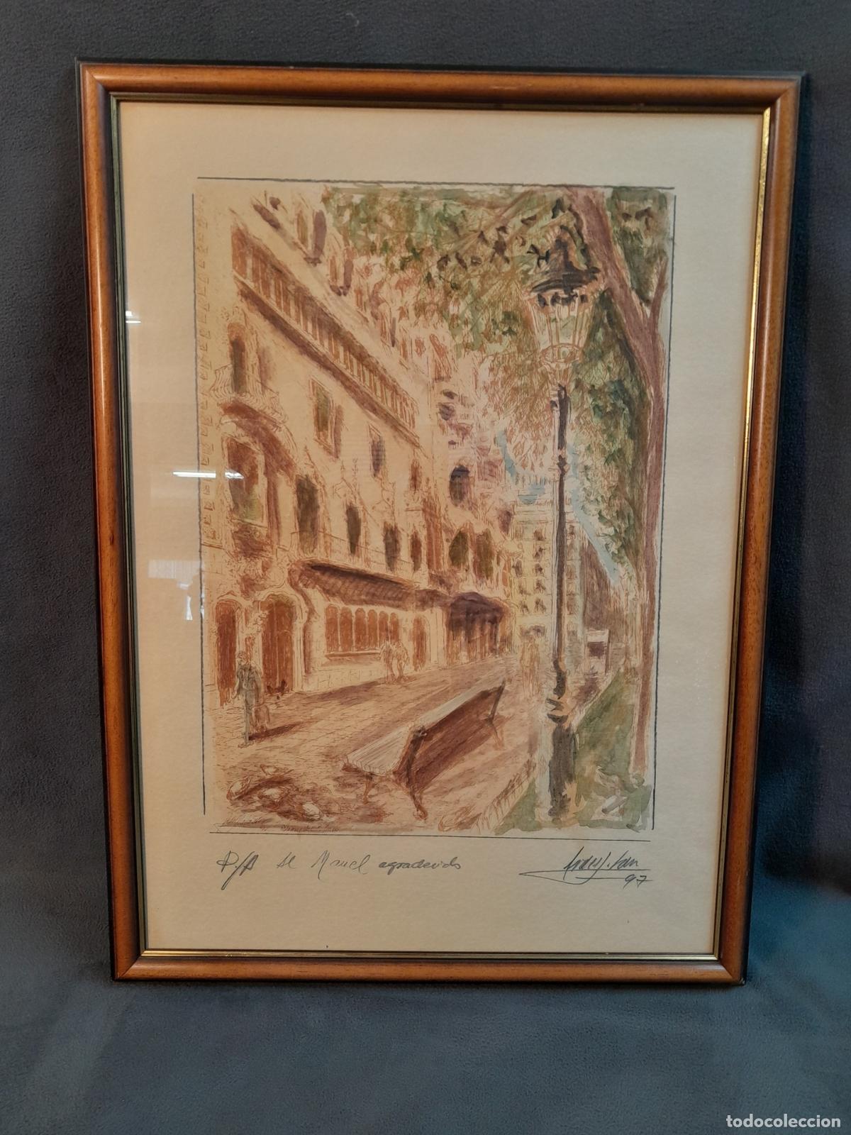 Arte: C-2027. FIDEL L&Oacute;PEZ SALVADOR. AGUAFUERTE P/A. PALOMAR DEL P. GRACIA. 1997.