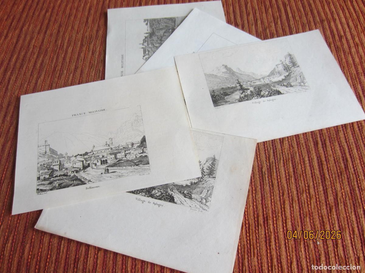 Arte: 1835-6 GRABADOS DE SUIZA.ORIGINALES. FRANCE MILITAIRE