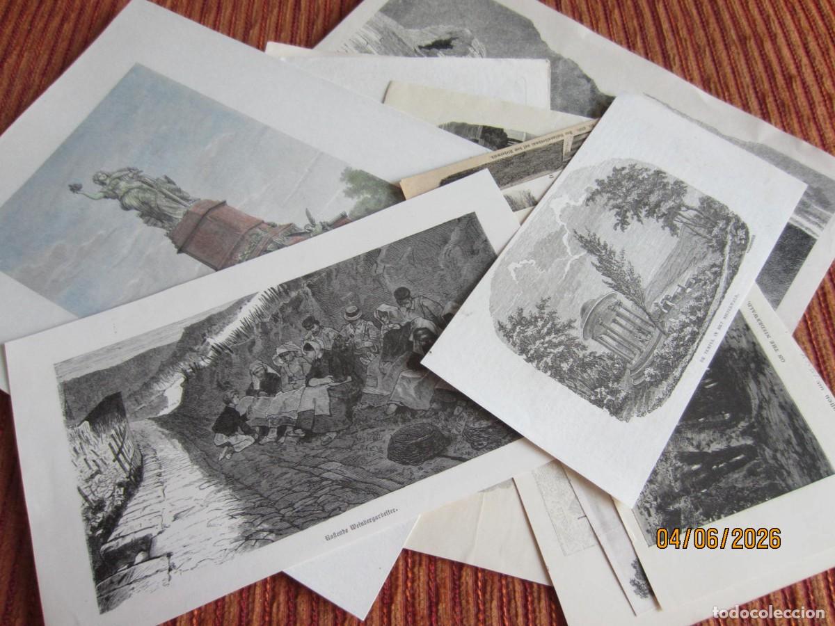 Arte: SIGLO XIX- 11 GRABADOS DE SUIZA.ORIGINALES. VARIAS PUBLICACIONES