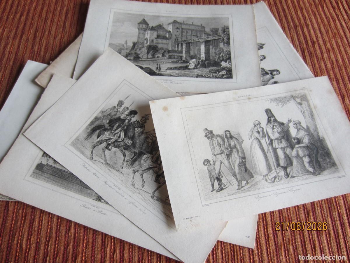 Arte: 1842-60- 10 GRABADOS DE HUNGR&Iacute;A.ORIGINALES. UNIVERSO PINTORESQUE.MEYERS UNIVERSUM...