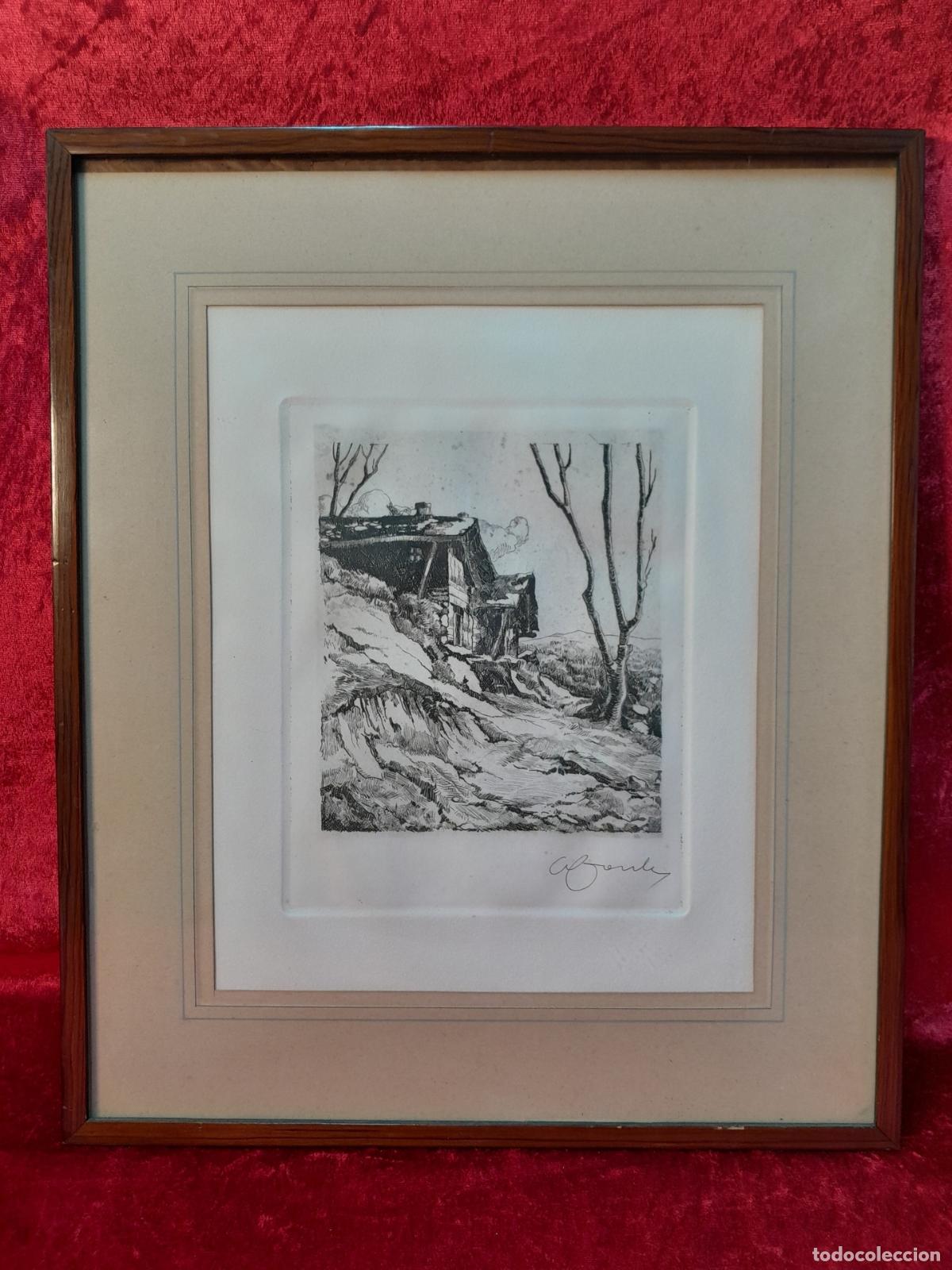 Art: C-2029. ANDREU FONTS NOGU&Eacute;S (1898&ndash;1974). GRABADO. PAISAJE. 1950 CA.