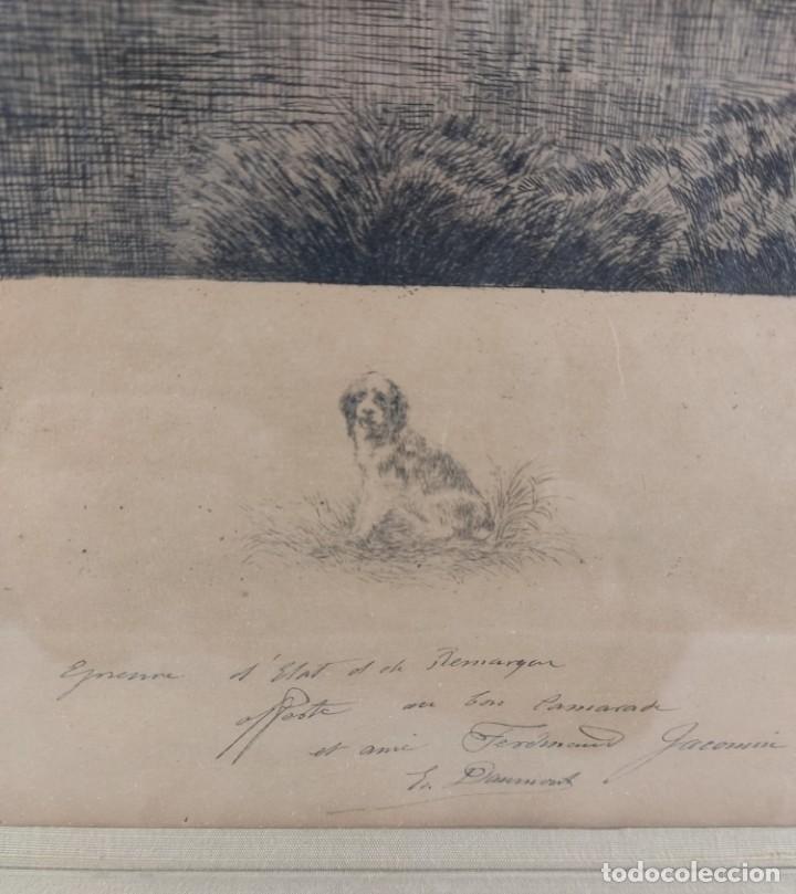 Arte: Grabado prueba de Estado o Autor firmado y dedicado por Daumont al pintor de museo Ferdinand Jacomin
