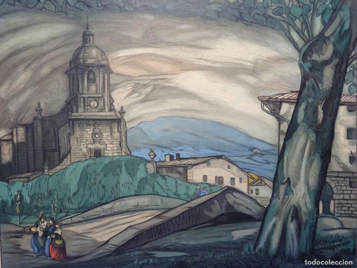 Arte: ANTIGUO GRABADO-AGUAFUERTE DE GUSTAVO DE MAEZTU. IBARRA, TOLOSA.