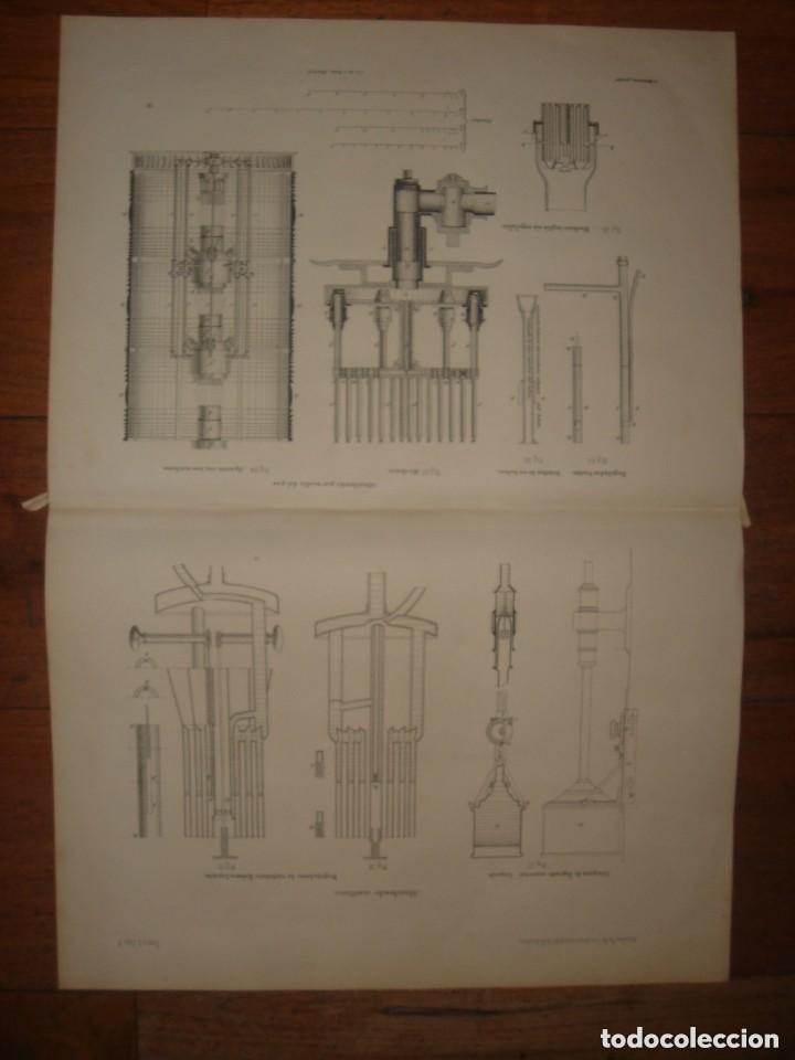 Arte: GRABADO TECNOLOG&Iacute;A S.XIX, ALUMBRAMIENTO MAR&Iacute;TIMO, SISTEMA LEPANTE, GAS, ORIGINAL MADRID,1876