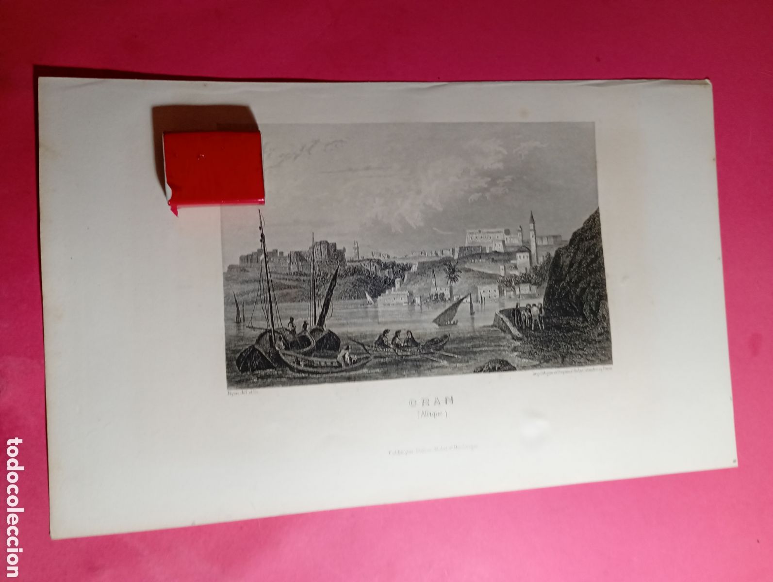 Arte: ORAN (AFRIQUE) GRABADO XIX ca. NYON DE ET SE PUBLIE DUFOUR MULAT ET BOULANGER. GUILQUIN DUPAIN