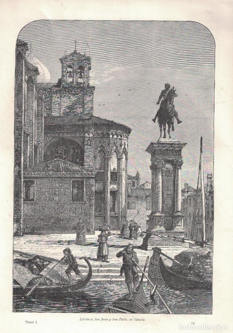 Arte: &ldquo;IGLESIA DE SAN JUAN Y SAN PEDRO&rdquo; VENECIA. - Grabado.