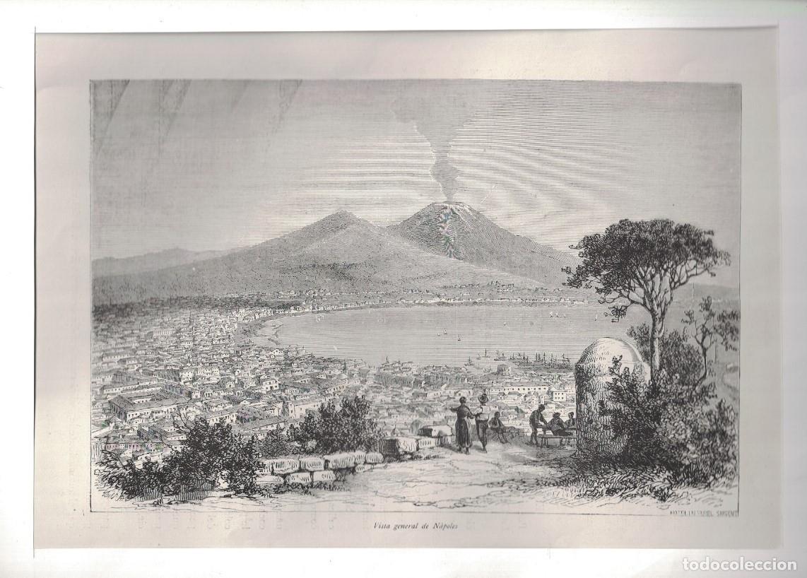 Arte: N&Aacute;POLES Y EL MONTE VESUBIO&rdquo; - Grabado. - Foto 1