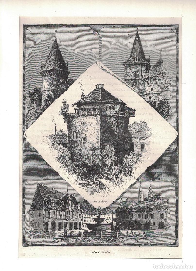 Arte: &ldquo; VISTAS DE GOSSLAR&rdquo; . Alemania. - Grabado.
