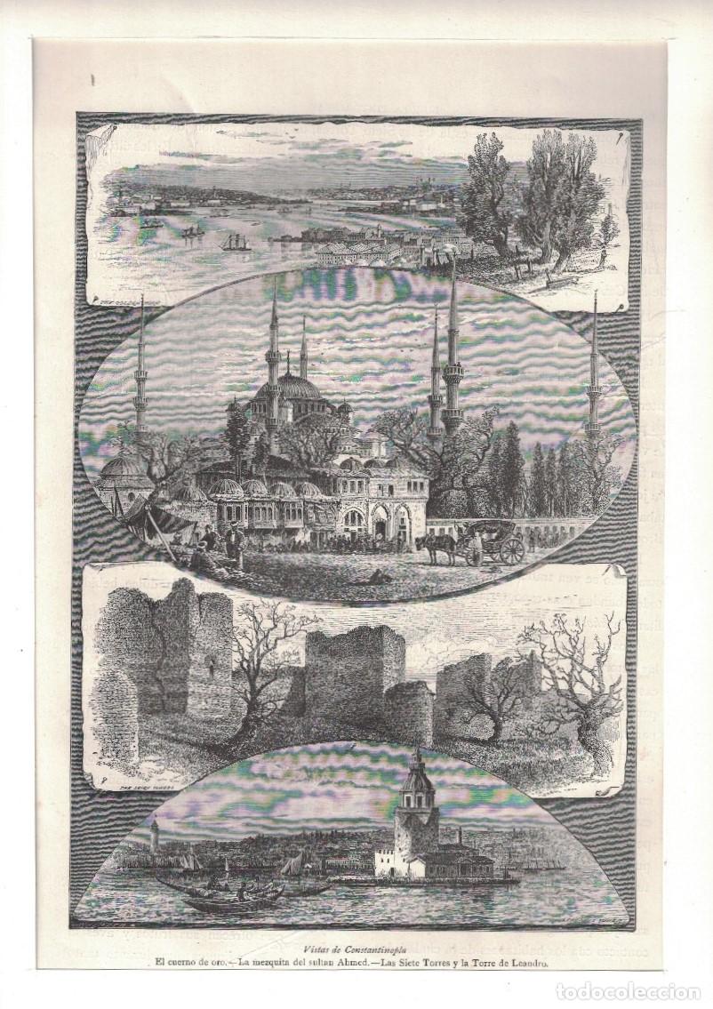 Arte: &ldquo;VISTAS DE CONSTANTINOPLA&rdquo;. TURQU&Iacute;A. - Grabado.