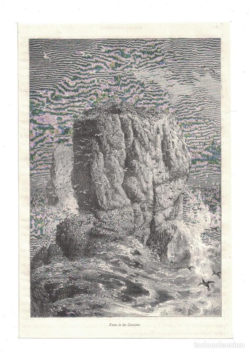 Arte: &ldquo;ROCAS DE LAS GAVIOTAS&rdquo; . Pula. Croacia. - Grabado.