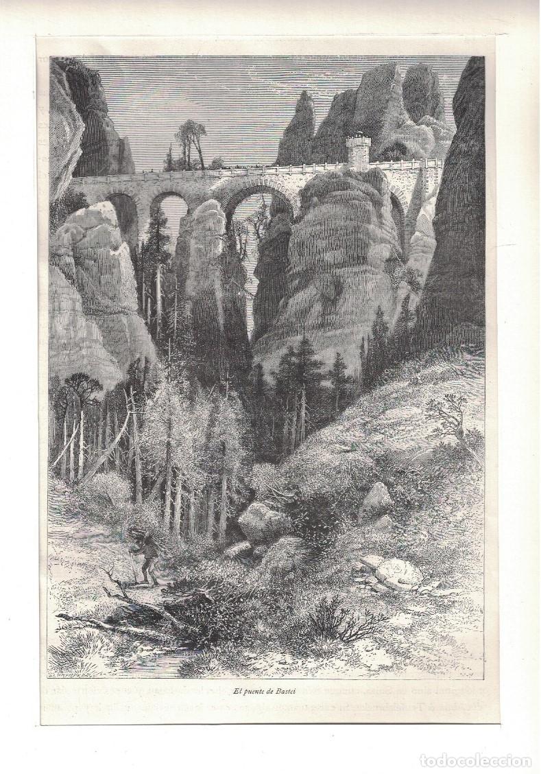 Arte: &ldquo;EL PUENTE DE BASTEI&rdquo; LOHMEN. ALEMANIA. - Grabado.