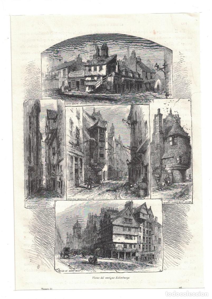 Arte: &ldquo;VISTAS DEL ANTIGUO EDIMBURGO&rdquo; . - Grabado.
