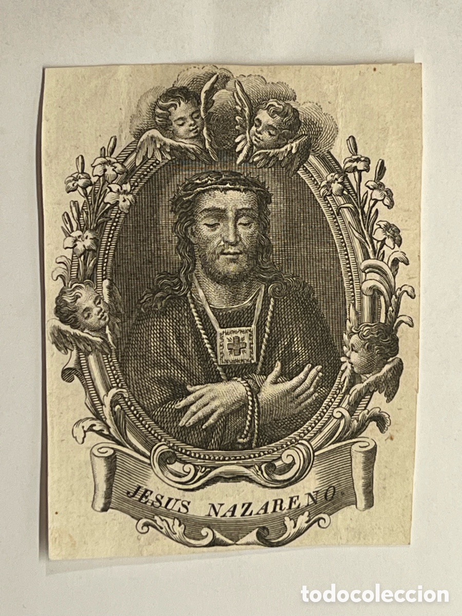 Arte: JES&Uacute;S NAZARENO.. Ecce Homo.., devoci&oacute;n Medinaceli. Decoraci&oacute;n Barroca (fin Siglo XVIII?)