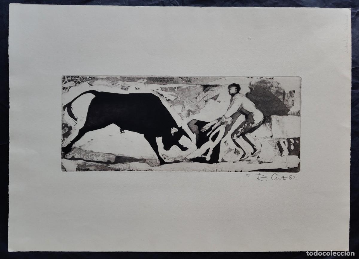 Arte: Rolf Curt (1931-2006). Toreo, aguafuerte fimrmado y numerado, 1962