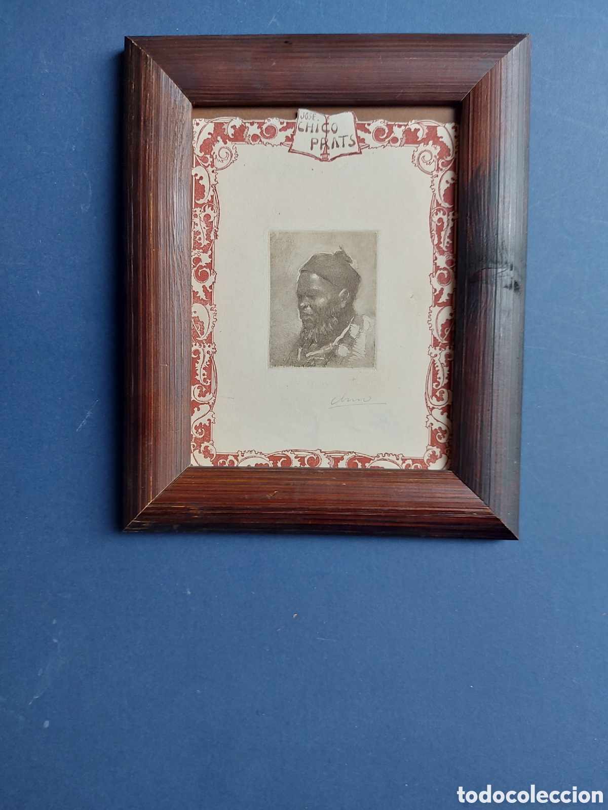 Arte: J. CHICO PRATS &rdquo;RETRATO PERSONAJE&rdquo;GRABADO