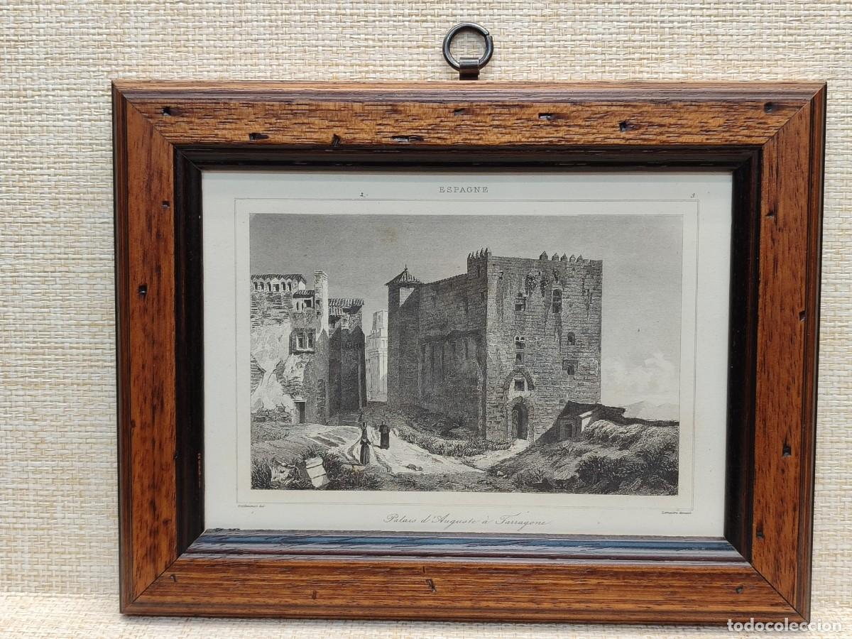 Arte: Palacio de Augusto en Tarragona, L&acute;Univers Pittoresque. Espagne. 1844. Cuadro.
