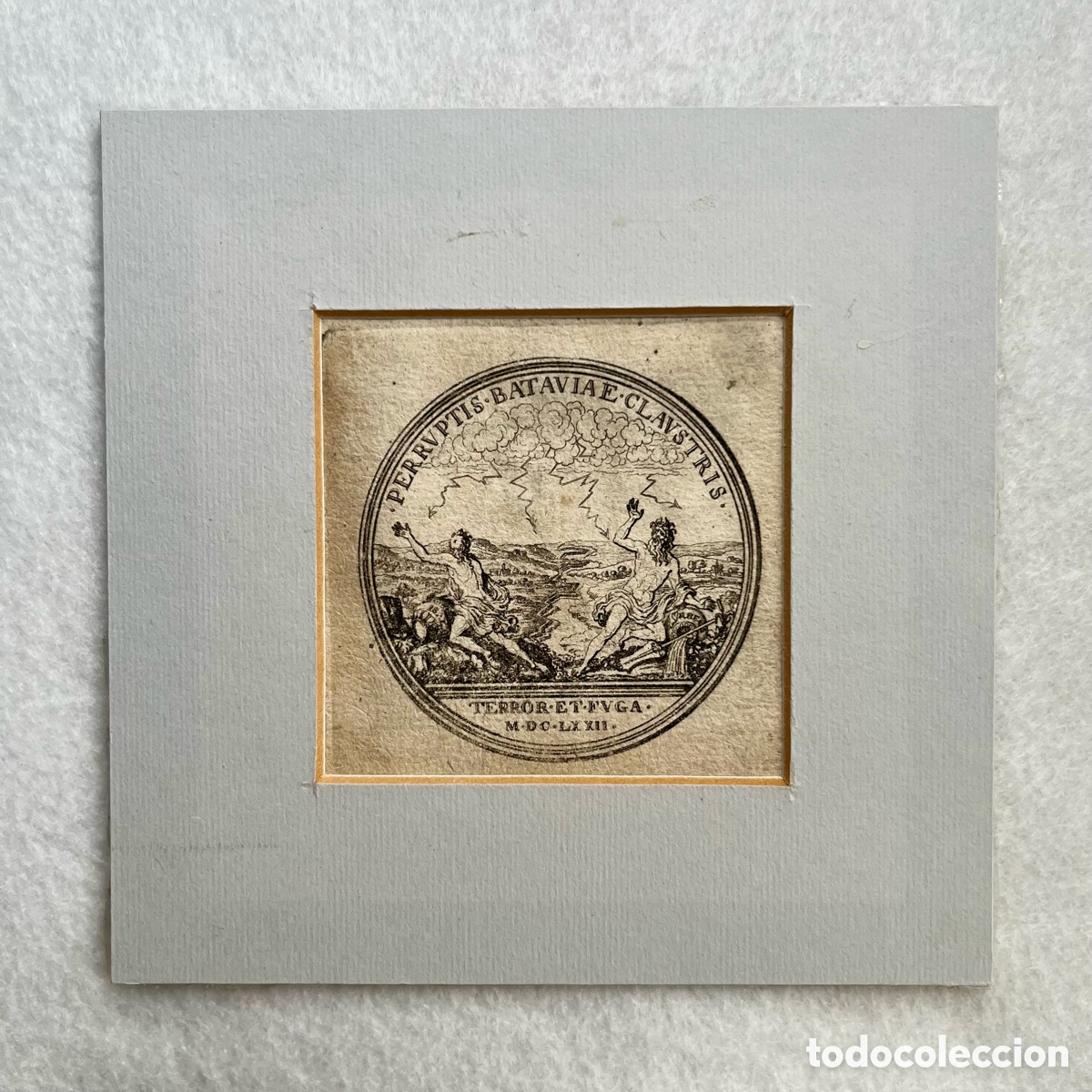 Art: GRABADO DE MEDALLA LUIS XIV / ACONTECIMIENTO DURANTE EL REINADO / FRANCIA