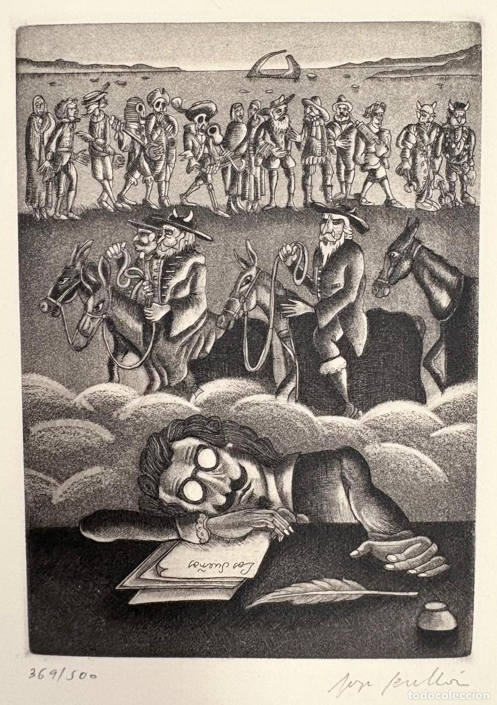 Arte: JORGE PERELL&Oacute;N. LA VISITA DE LOS CHISTES, SEG&Uacute;N QUEVEDO. GRABADO 369/500. 2006
