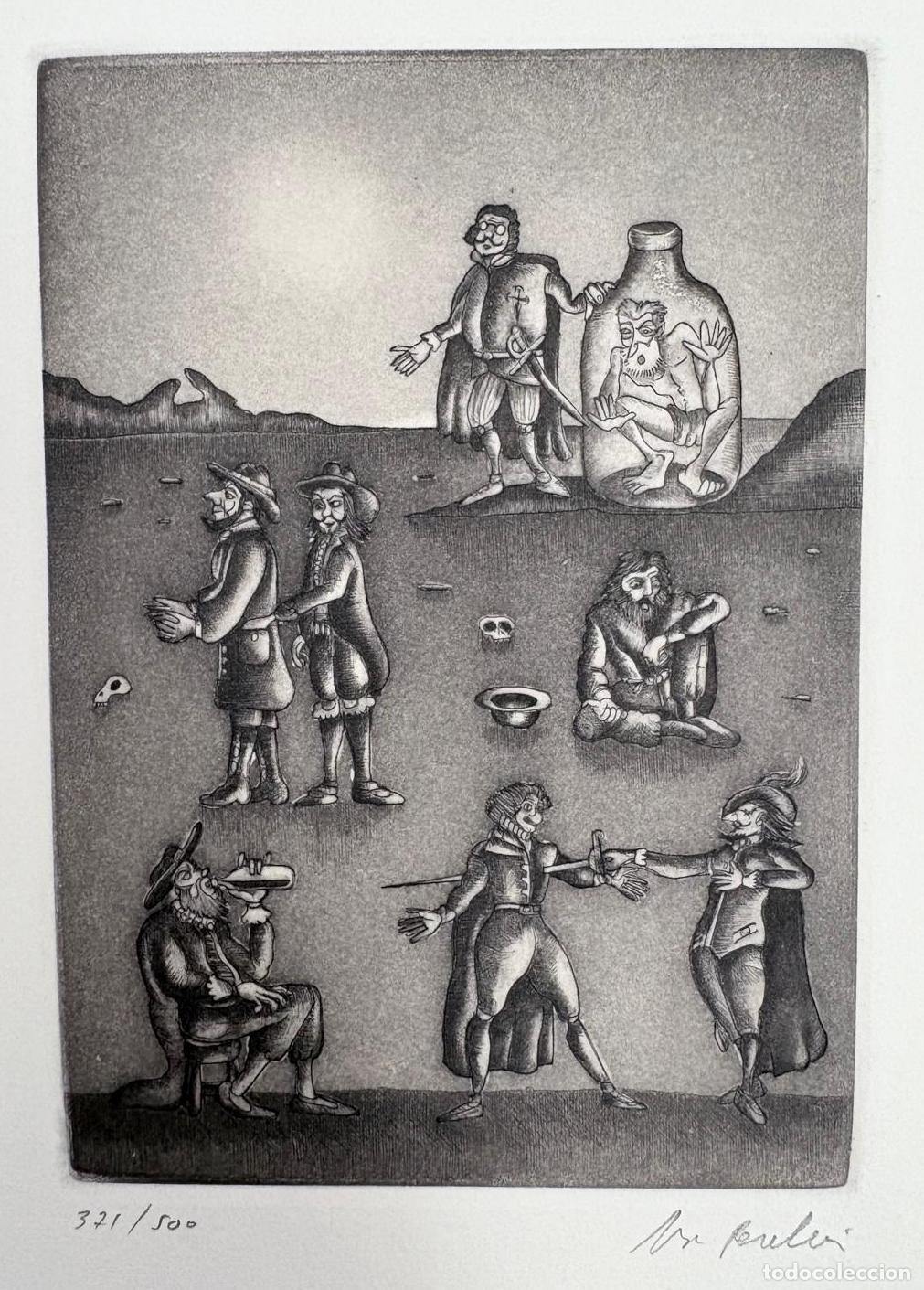 Arte: JORGE PERELL&Oacute;N. LA VISITA DE LOS CHISTES, SEG&Uacute;N QUEVEDO. AGUAFUERTE 321/500