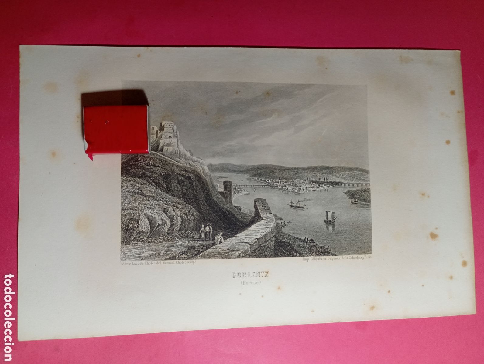 Arte: COBLENTZ EUROPE (ALEMANIA renania palatinado) COLQUIN ET DUPAIN DE LA CALANDRE